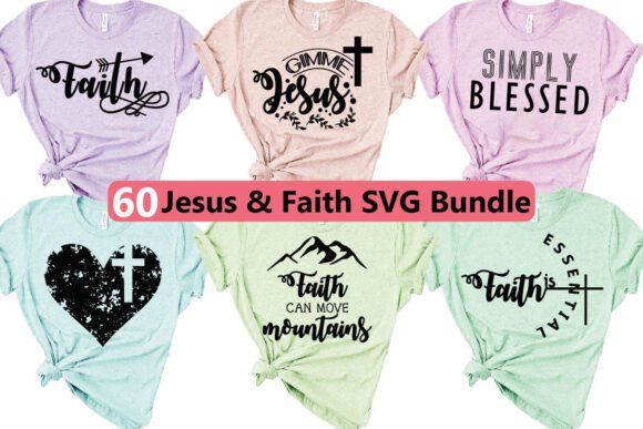 Jesus Faith SVG Bundle for Embroidery Projects