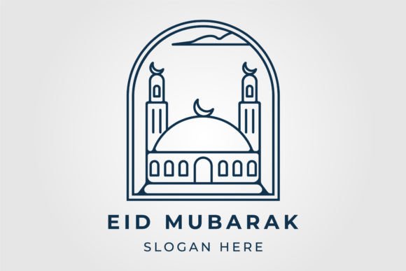 Mosque Line Art Logo Minimalist Review for Embroidery Projects