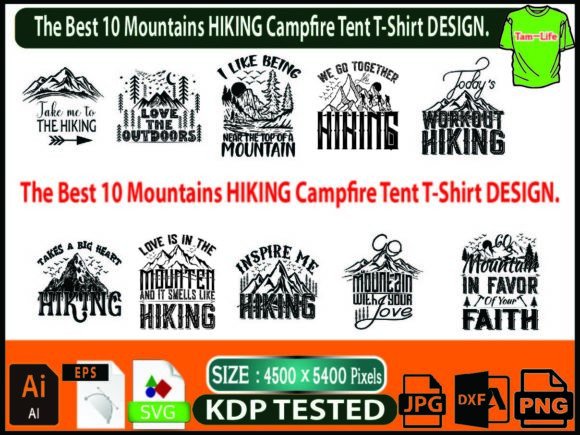 Mountains Hiking Campfire Tent T-Shirt Review